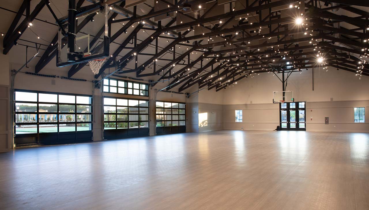 Indoor basketball court